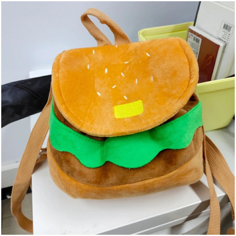 Ba Lô Đeo Vai Cỡ Lớn Kiểu Hoạt Hình Hamburger Dễ Thương Cho Nữ Sinh