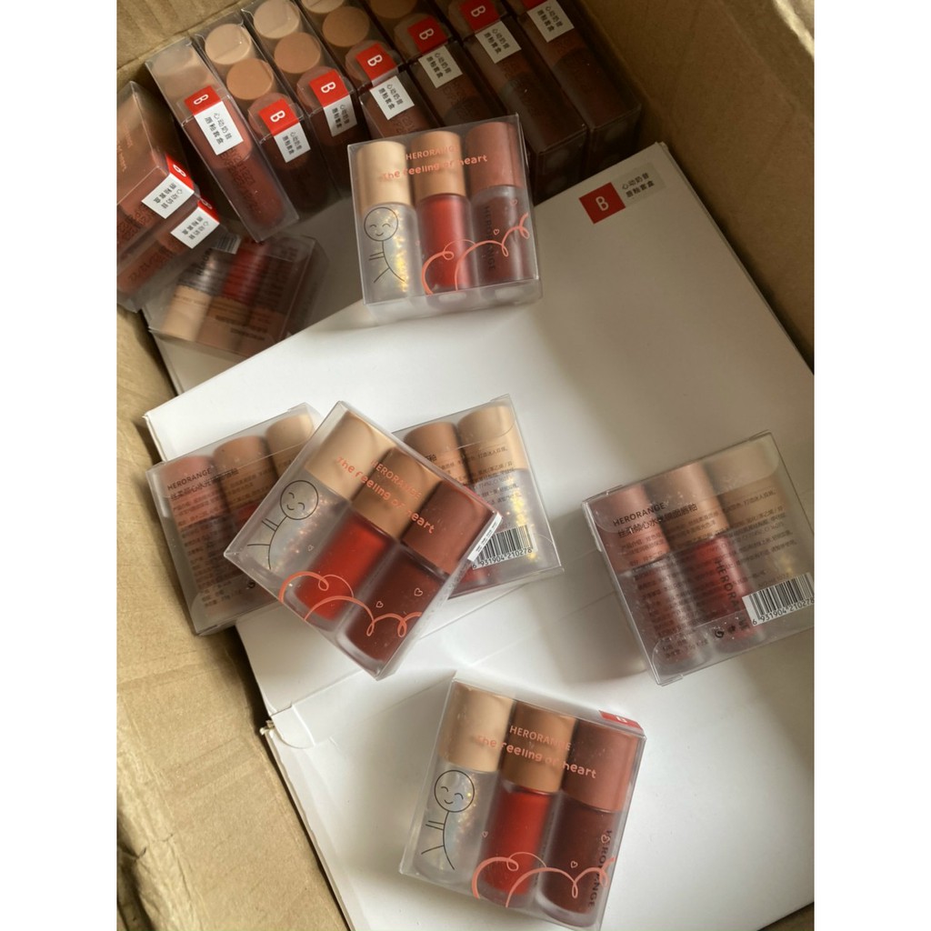 PVN25239 Set 3 Cây Son HerOrange Lùn The Feeling Of Heart T2 | BigBuy360 - bigbuy360.vn