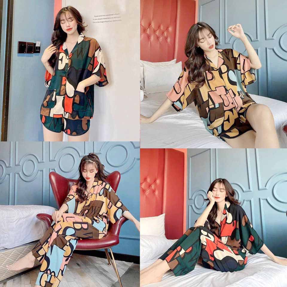 Pijama đồ ngủ nữ - Đồ bộ nữ - Chất mango loại 1 cao cấp (mẫu lập thể)