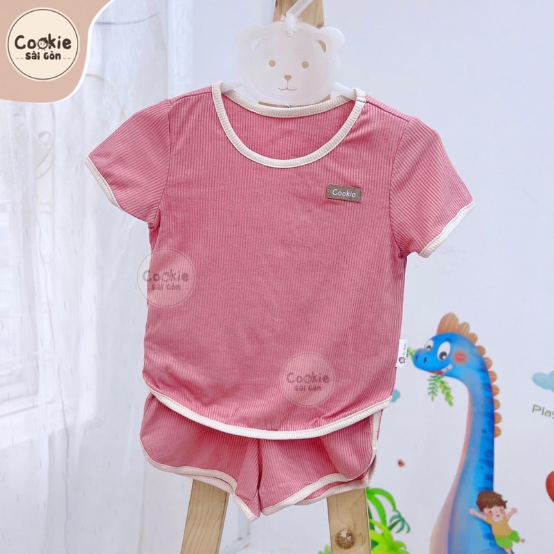 COOKIE Bộ sporty cộc tay vạt bầu Cookie