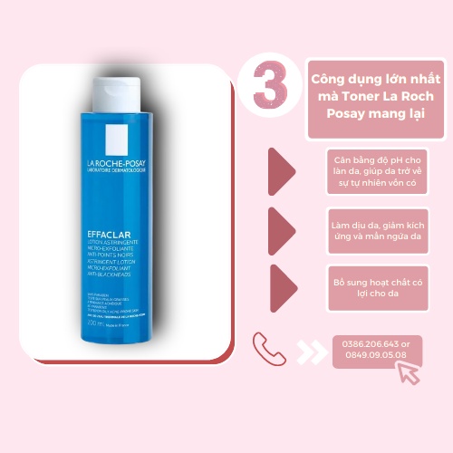 Nước Cân Bằng La roche Posay, Toner La Roche Posay Effaclar Astringent Lotion 200ml TN491