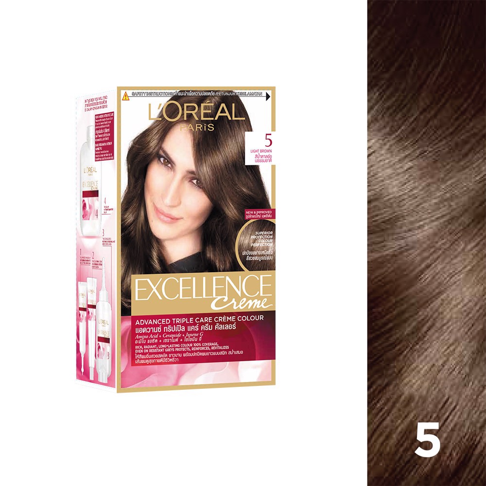 Nhuộm tóc Loreal Excellence Crème #5 Nâu hạt dẻ 172ml