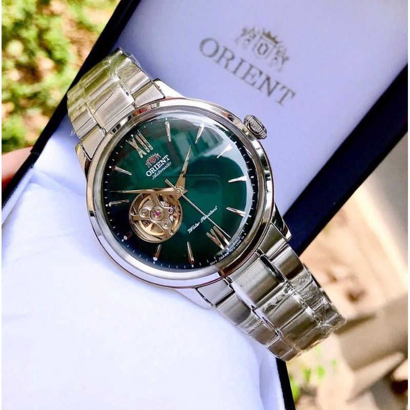 ĐỒNG HỒ THỜI TRANG CAO CẤP NAM ORIENT BAMBINO OPEN HEART RA-AG0026E MẶT XANH NGỌC KÍNH CONG THẨM MỸ