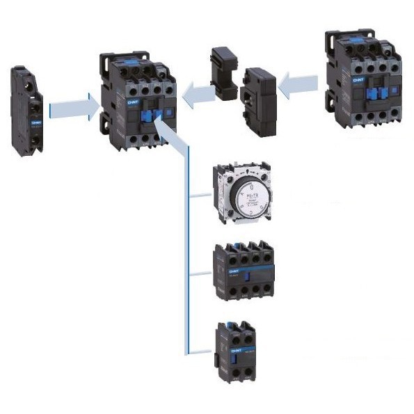 Tiếp điểm phụ Contactor dùng chung NXC, AX-3X/11 (1NO+1NC), AX-3X/22 (2NO+2NC), Hãng Chint chính hãng