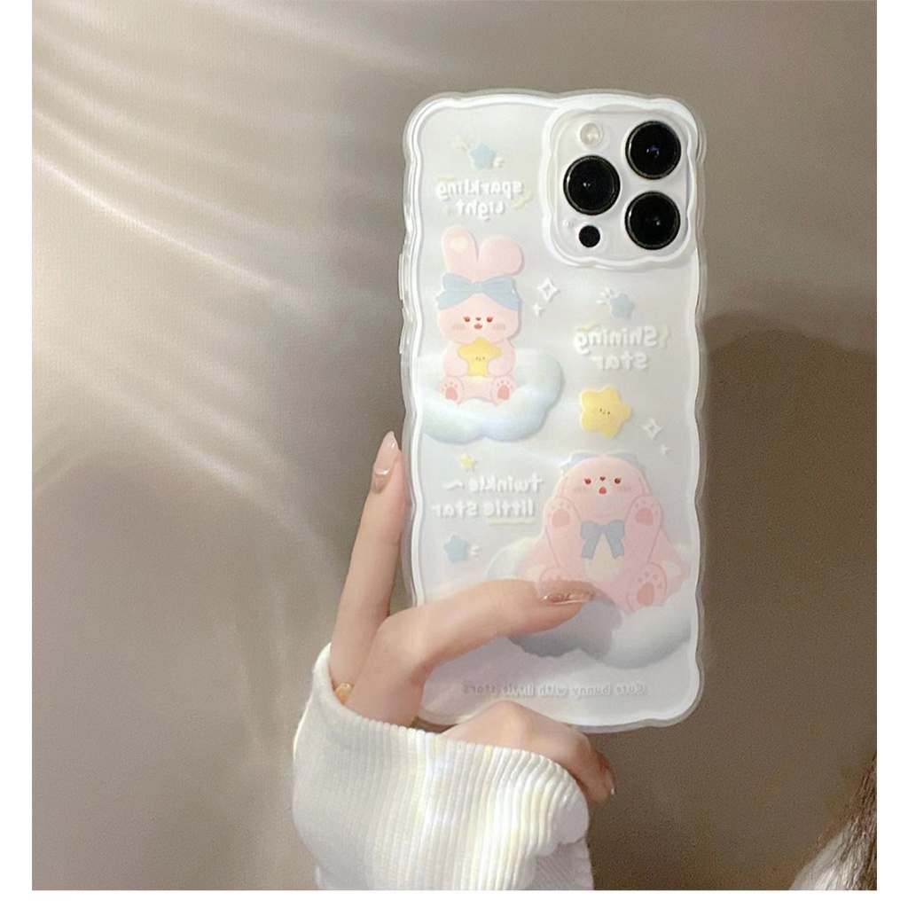 Ốp Điện Thoại Silicon TPU Mềm Trong Suốt Hình Thỏ Dễ Thương Cho IPhone 13 12 Mini 11 10 Pro XS Max X XR 8 7 6 6S + SE 2020