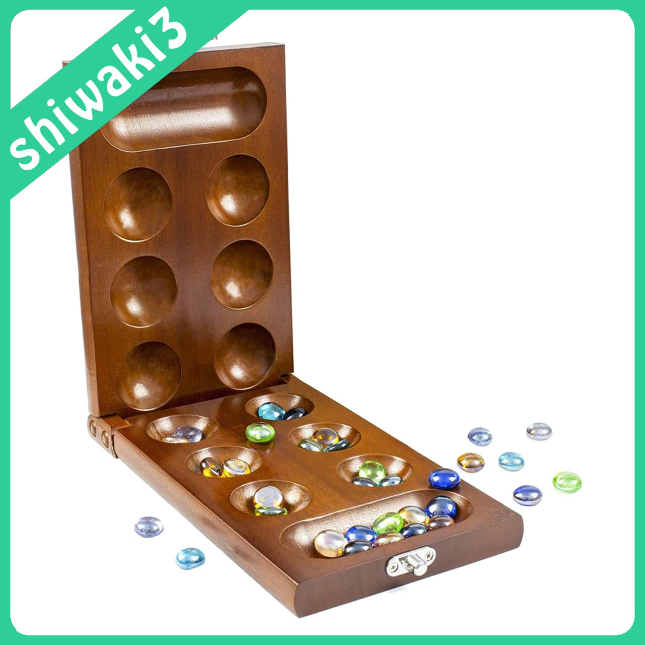 Bộ Trò Chơi Mancala Chiến Lược Bằng Gỗ Cho Trẻ Em Và Người Lớn