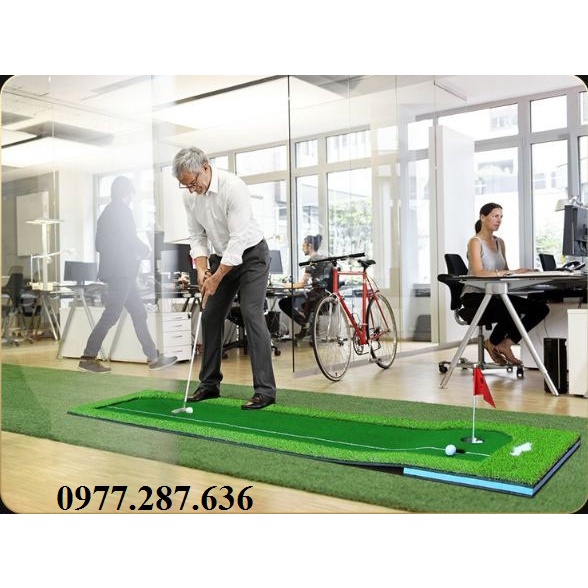 Thảm golf tập Putter PGM trong nhà di động tiện lợi di chuyển luyện Swing gạt bóng TT011