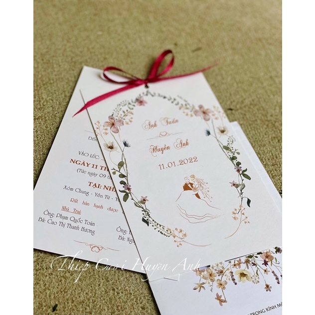 50 bộ thiệp phong bì nơ