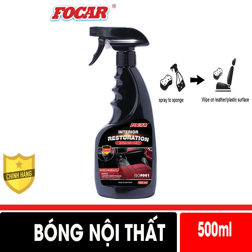 Dung dịch dưỡng bóng nội thất ô tô Focar Interior Restoration 500ml