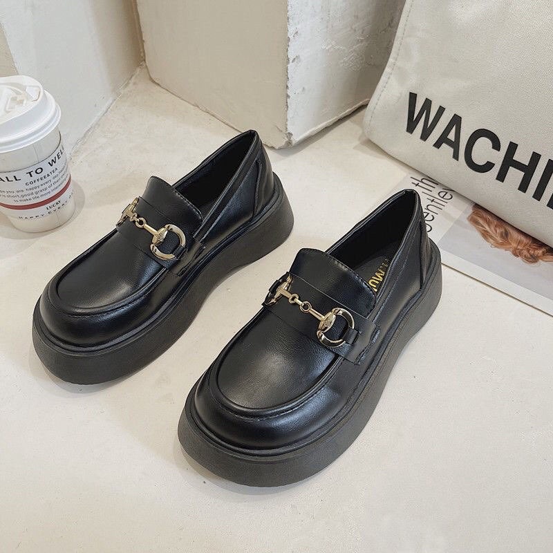 [ORDER 7-15ngày](SẴN TRƠN 36,37KIM LOẠI36) Giày Oxford Lolita cao 4.5CM phong cách thời trang trẻ cá tính kiểu BASSIC