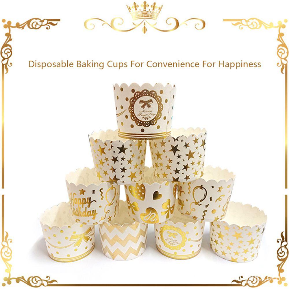 Set 50 Cốc Giấy Làm Bánh Cupcake Tiện Dụng|Đế Lót Bánh Muffin / Cupcake Tiện Dụng Chất Lượng Cao