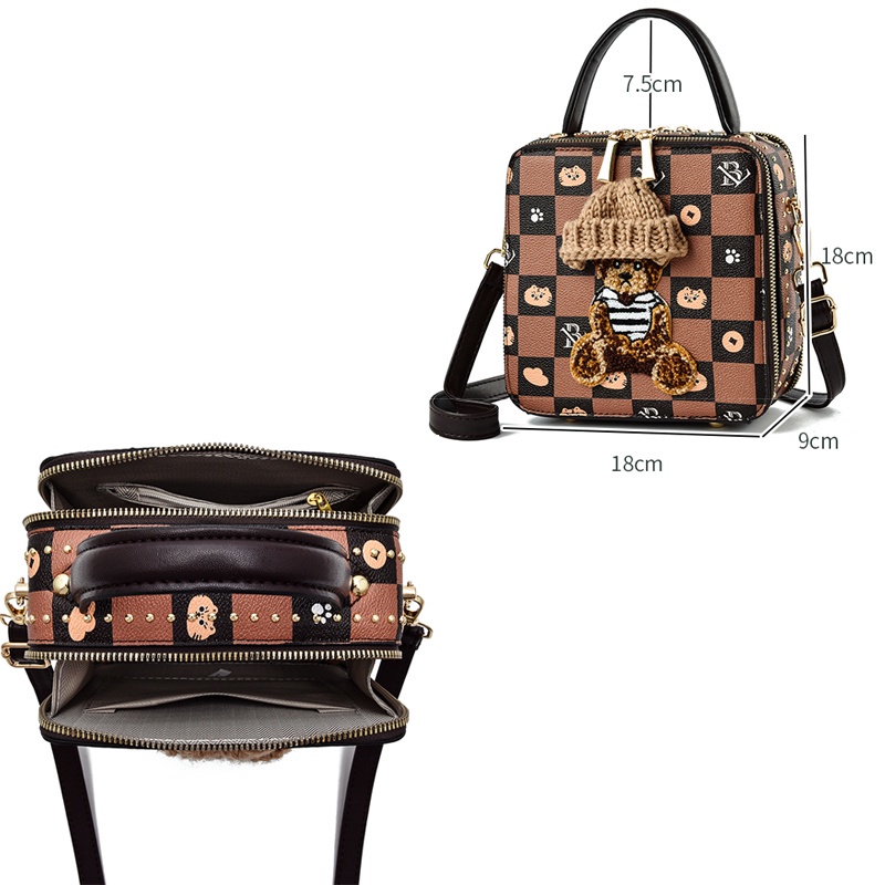 Túi Đeo Chéo Hình Vuông Cỡ Lớn Phong Cách Phương Tây Thời Trang Sang Trọng Chất Lượng Cao Cho Nữ