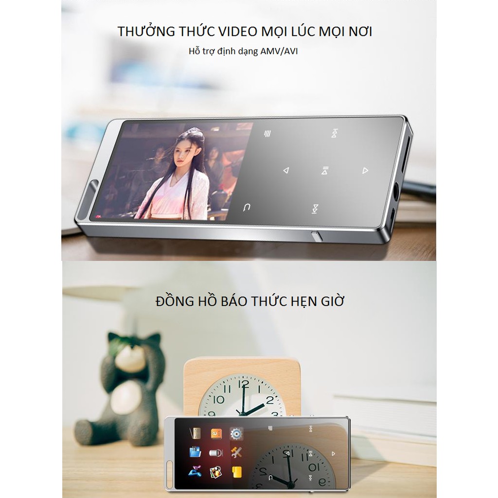 [HÀNG CHÍNH HÃNG] MÁY NGHE NHẠC KHÔNG DÂY BLUETOOTH RUIZU D15 BỘ NHỚ TRONG 8GB