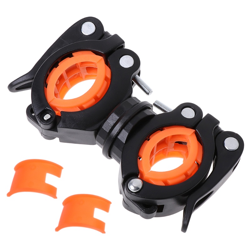 Giá Đỡ Đèn Pin Hai Bóng Có Thể Xoay Gắn Tay Lái Xe Đạp Tiện Dụng