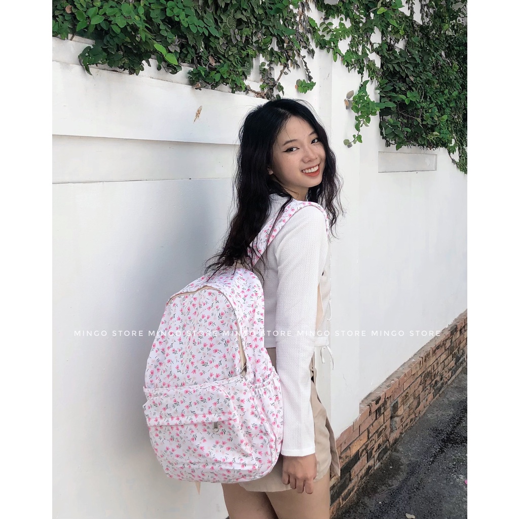 Balo nữ thời trang du lịch đẹp đi học giá rẻ hoa nhí