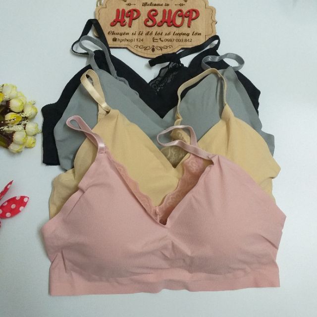 Áo bra đúc su pha ren mềm mại 6883