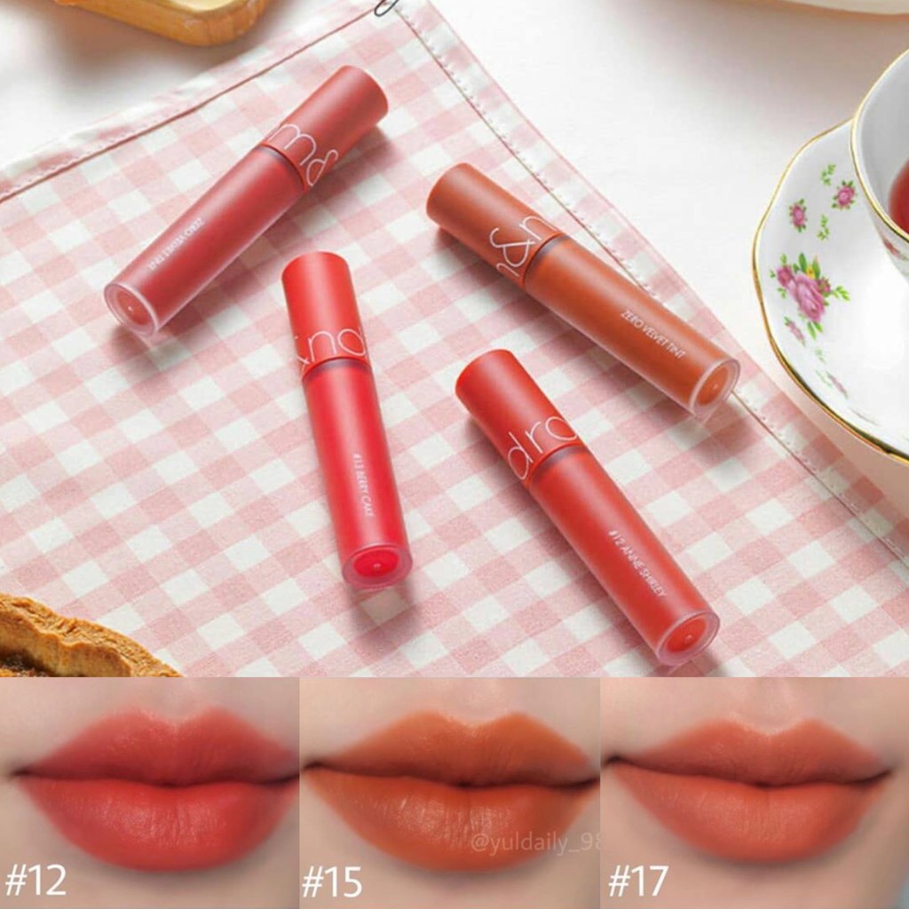 Son kem mịn mượt Romand Zero Velvet Tint Mới