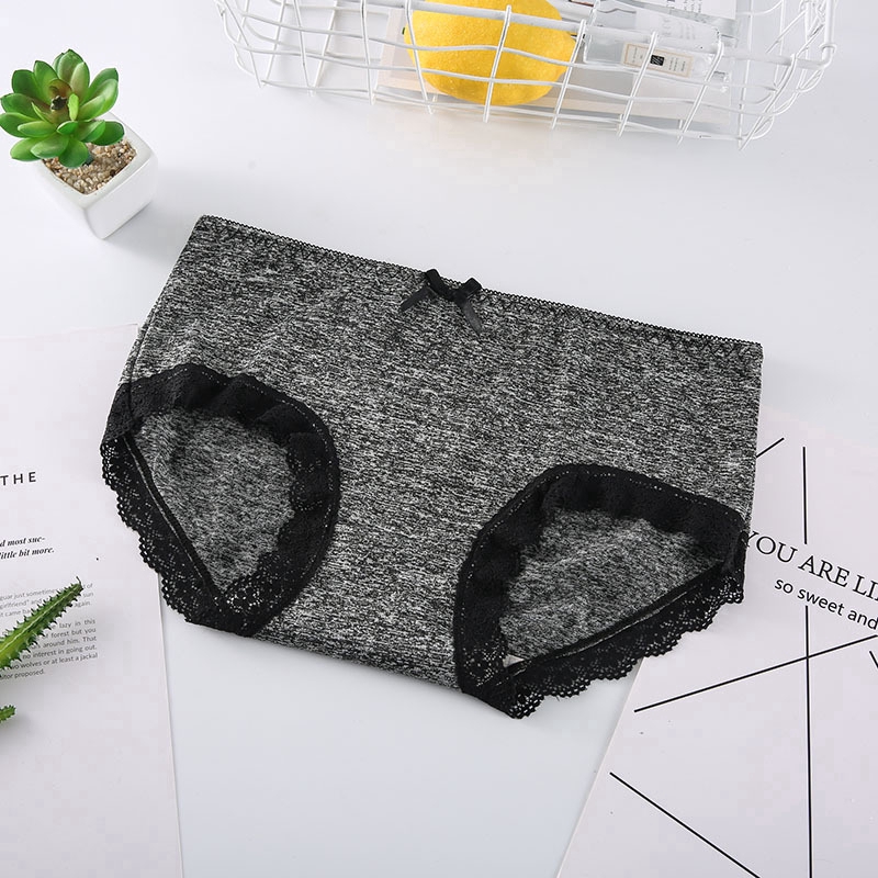 Quần Lót Cotton Size Lớn Viền Ren Màu Trơn Cho Nữ | BigBuy360 - bigbuy360.vn