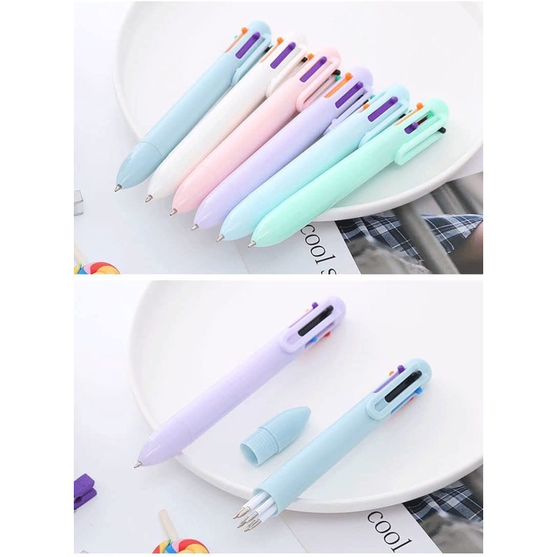 Bút Bi 6 Trong 1 0.5mm 6 Màu Sắc Tùy Chọn