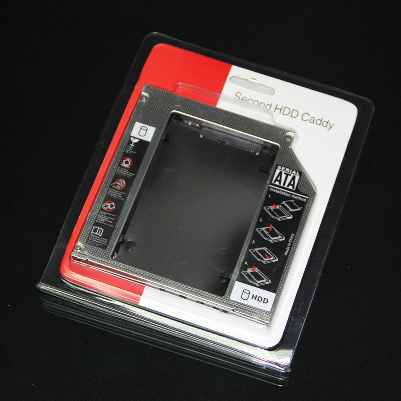 Caddy Bay Dày 9,5mm và 12.7mm Chuẩn SATA Dùng Để Lắp Thêm 1 Ổ Cứng / SSD Thay Vào Vị Trí Của Ổ DVD