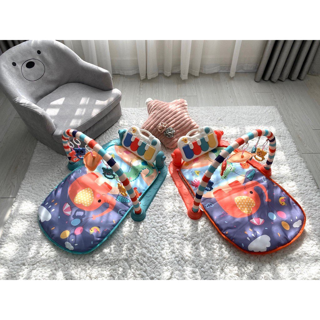 [Hàng Chính Hãng] Thảm Chơi Nhạc Màu Cam Vui Nhộn Baby Gym Mat Cho Trẻ 0M+