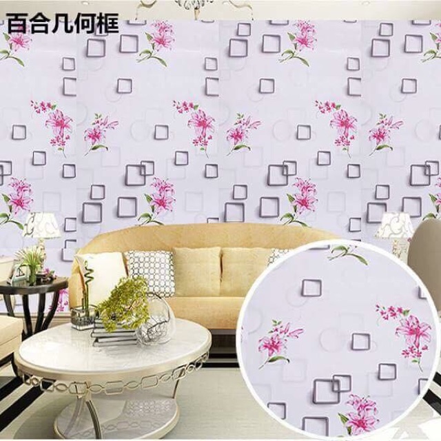 Combo decal giấy dán hoa