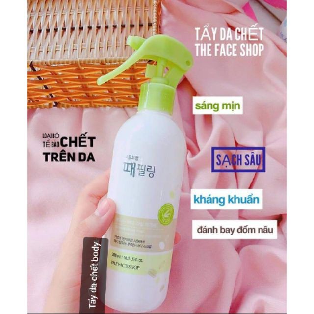 Tẩy Da Chết Toàn Thân Dạng Xịt The face shop Body Clean Peeling Mist..