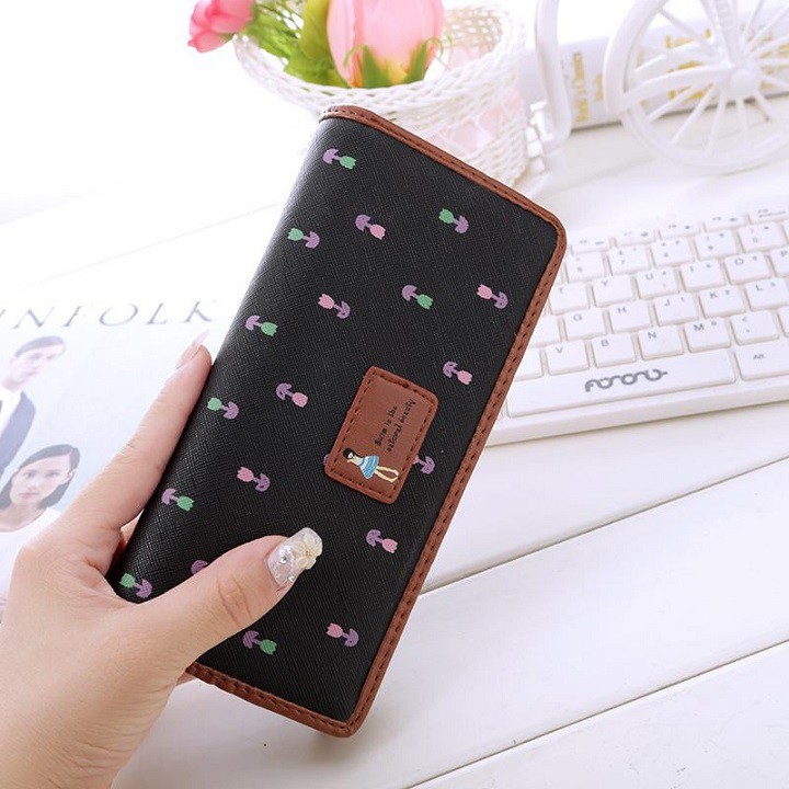 Ví/ Bóp Búp bê hàng xuất Hàn siêu Kute, 2 dáng ngắn, dài đẹp mắt