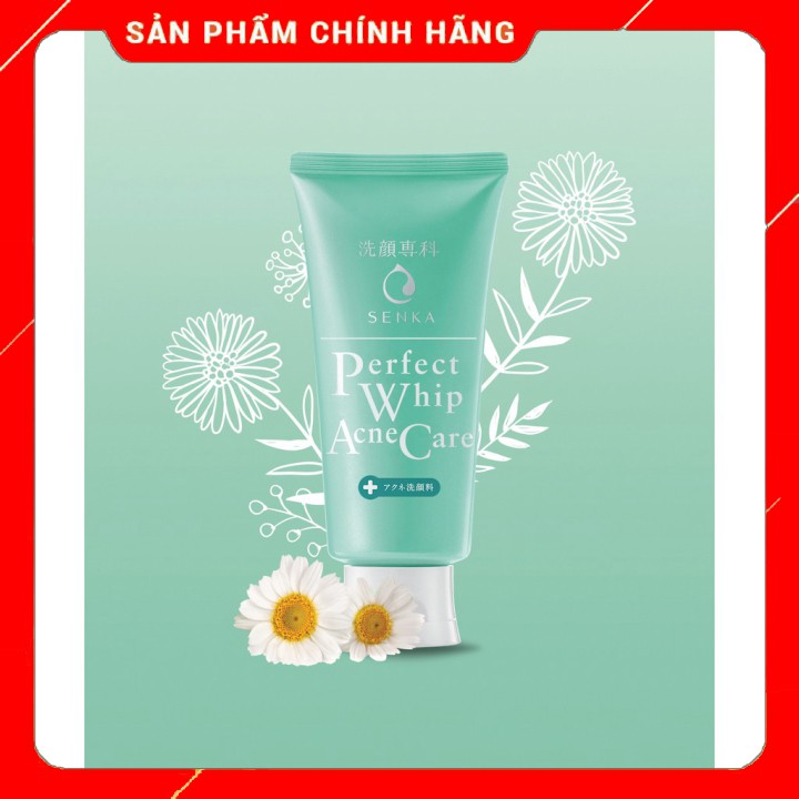 ( giá sỉ ) Sữa rửa mặt dành cho da mụn Senka Perfect Whip Acne Care 100g ( Rẻ vô địch )