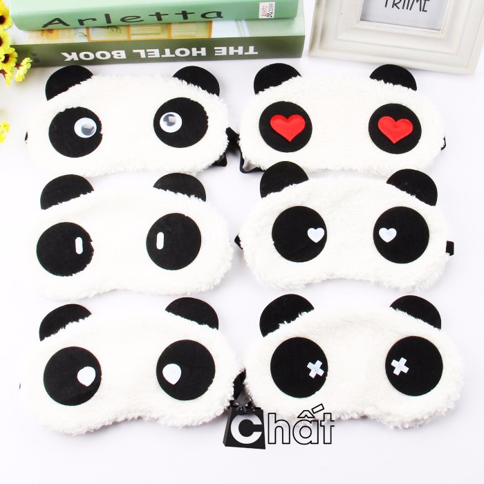 Combo 5 Tấm Che Mắt Ngủ Hình Gấu Panda