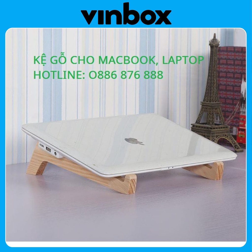 Kệ Gỗ Cho Laptop, Giá Kệ Macbook Bằng Gỗ Thông Đơn Giản, Tinh Tế