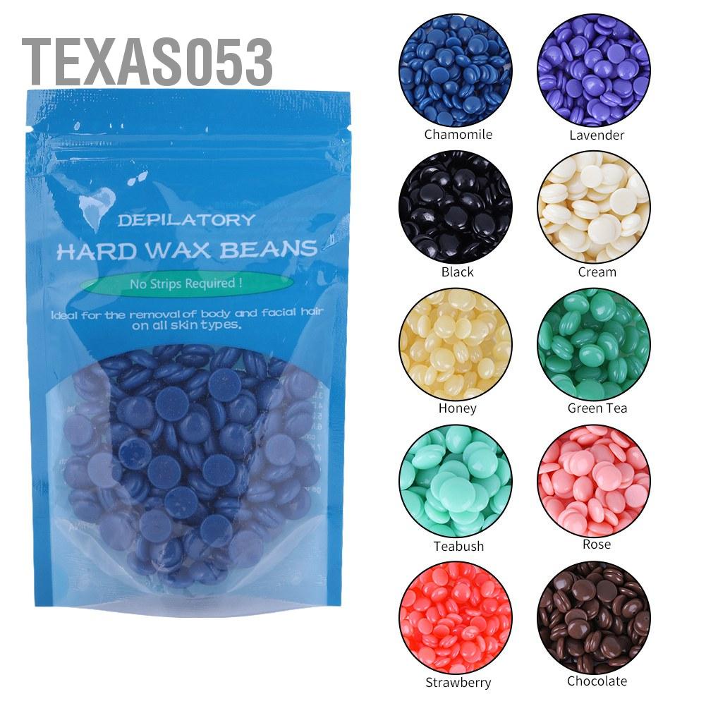 Texas053 10 hương vị Đậu sáp cứng Màng nóng làm rụng lông Hạt dưỡng thể Chân chân Sáp tẩy 50g