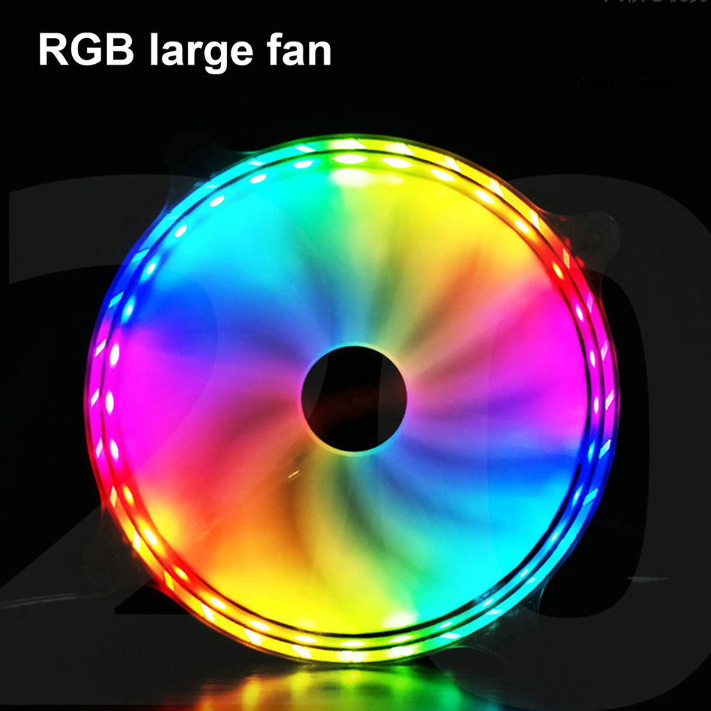 CDNP_COOLMOON CR200 RGB Fan Mute Large Air Volume 20cm Fluid Bearing Luminous Cooling Fan for PC Case