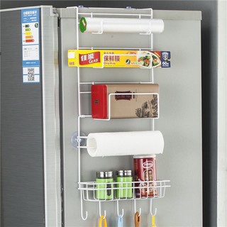 Kệ treo giá treo tủ lạnh đa năng  bên hông Tủ Lạnh, Tủ Quần Áo - màu trắng