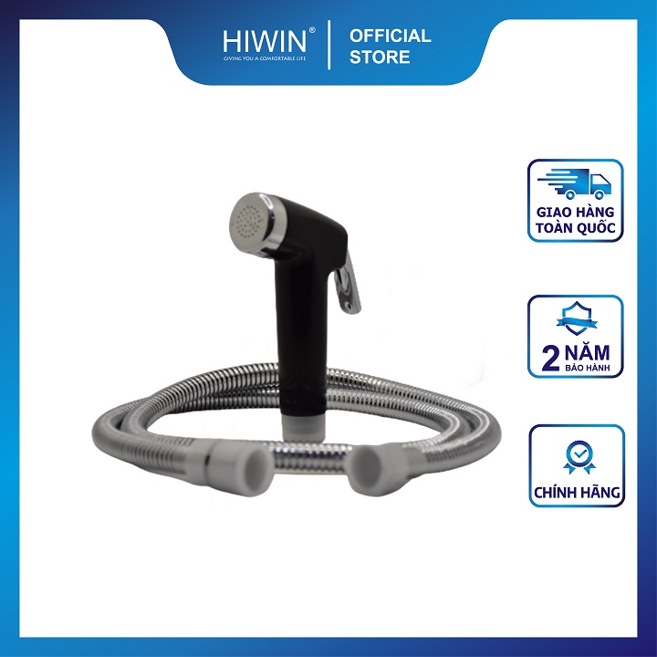 Bộ vòi xịt vệ sinh đa năng chất liệu nhựa ABS màu đen HIWIN PJF-401B