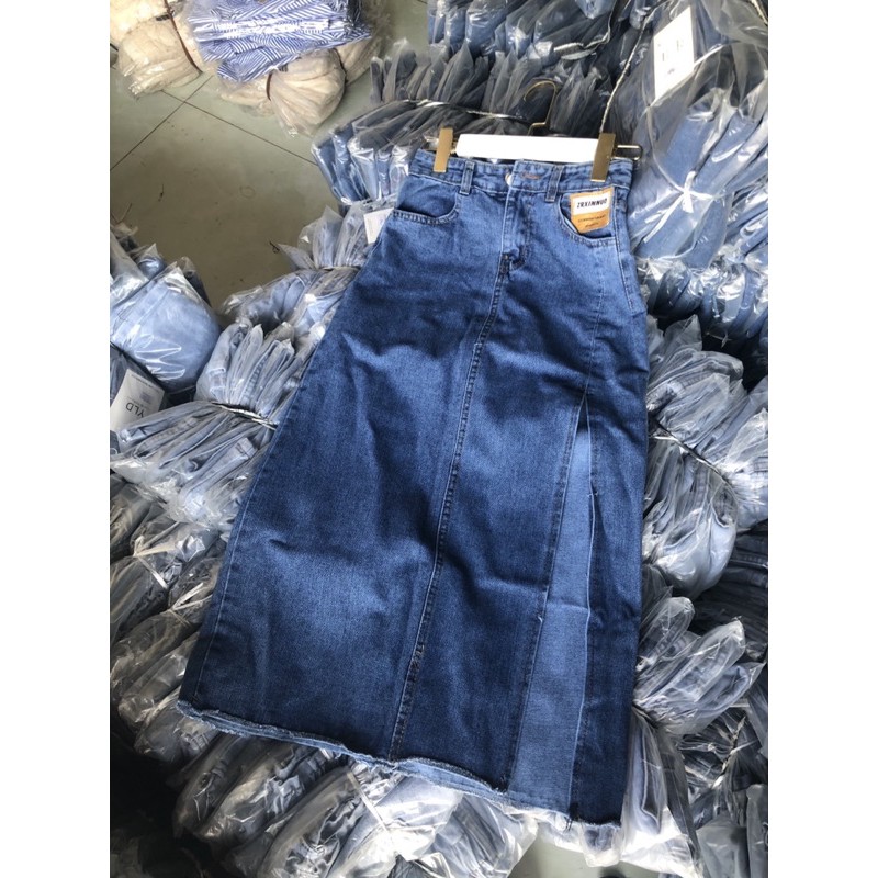 Chân váy bò xẻ 2 màu siêu hot | BigBuy360 - bigbuy360.vn