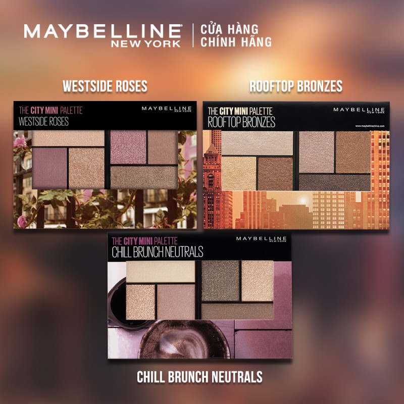 Bảng Phấn Mắt Maybelline New York 6 Màu The City Mini Palette 6.1g | WebRaoVat - webraovat.net.vn