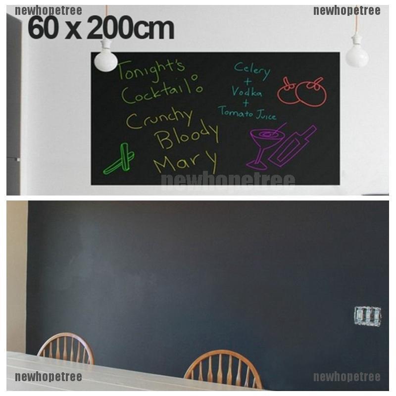 Miếng dán tường hiệu ứng bảng đen viết phấn 200X60cm tiện dụng