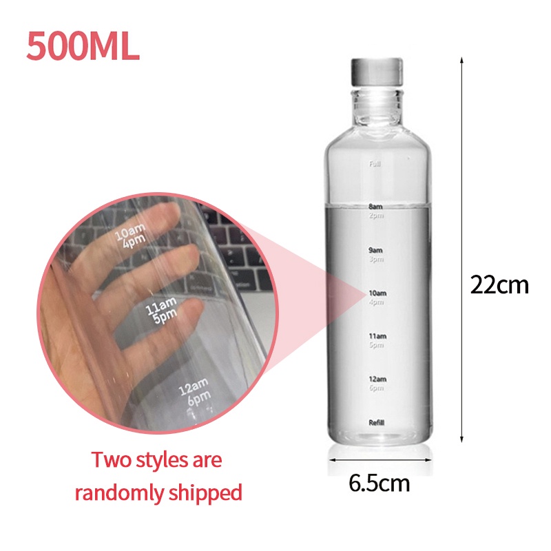 Bình nhựa trong đơn giản tiện lợi cho học sinh dung tích 500ml