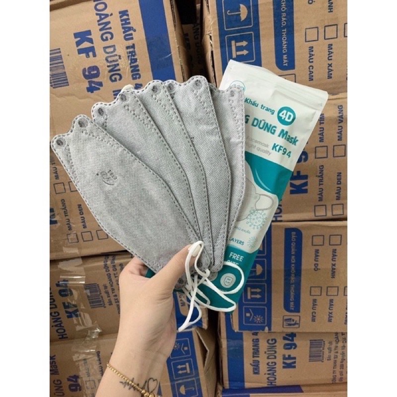 SET 50 CHIẾC KHẨU TRANG KF94 4D MASK DẬP LOGO