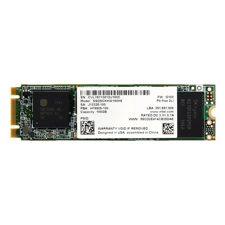 Ổ cứng SSD M.2 SATA Intel 540s 180GB, 545s 256GB - bảo hành 3 năm SD16 SD17