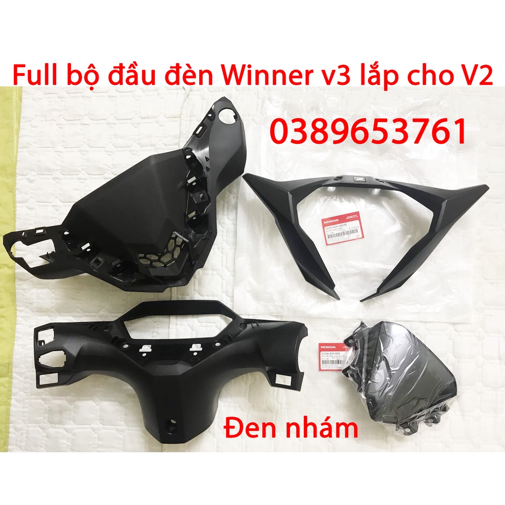 Full bộ đầu đèn Winner V3 Lắp cho Winner V2  chính hãng Honda