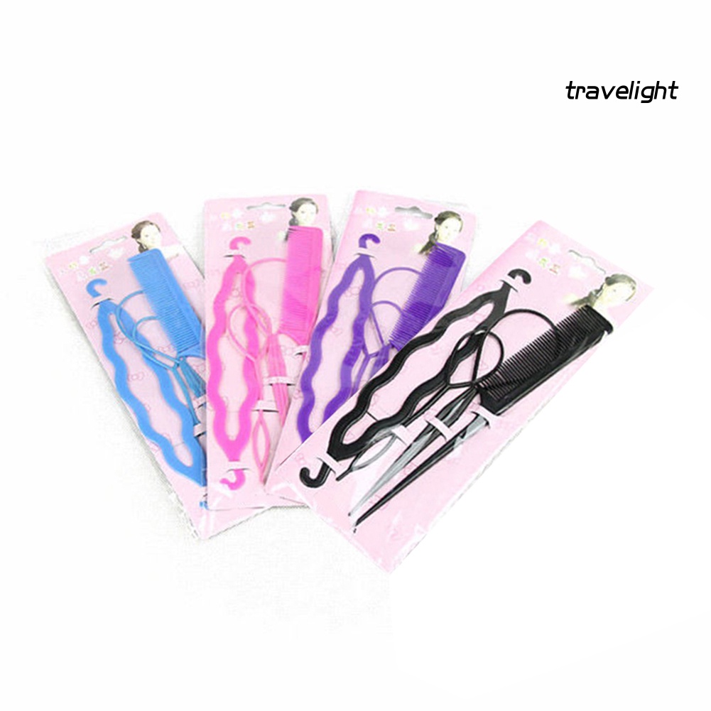 [Hàng mới về] Set 4 dụng cụ tạo kiểu tóc tết bím tiện dụng