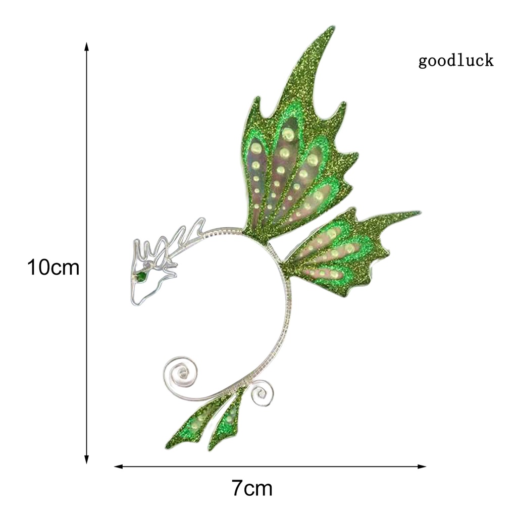 1 Khuyên Kẹp Vành Tai Hình Cánh Bướm Nhiều Màu Hóa Trang