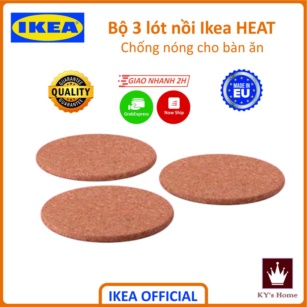 Bộ 3 lót nồi đa năng Ikea HEAT 19 cm