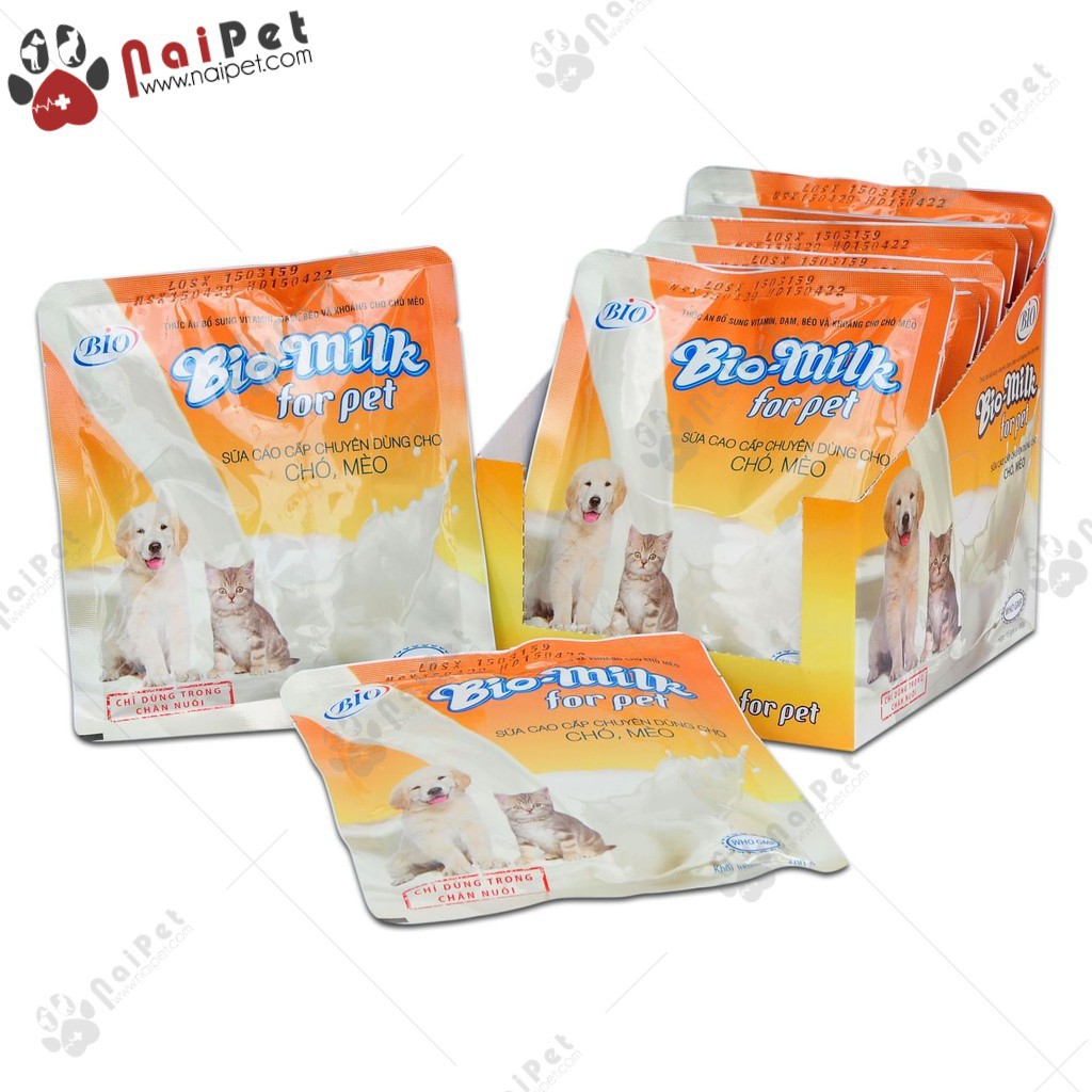 Sữa Bột Cung Cấp Vitamin Đạm Béo Và Khoáng Cho Chó Mèo Bio Milk For Pet 100g