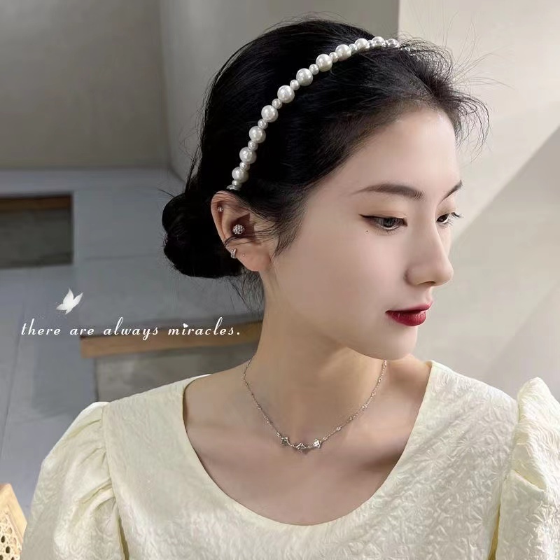 iF YOU Cài tóc   đính hoa hồng và ngọc trai giả phong cách Hàn Quốc cổ điển thời trang cho nữ