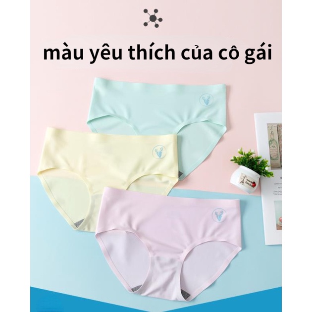 Đồ lót lụa băng cho bé gái thời kỳ phát triển liền mạch, bé gái, trung học, quần đùi tam giác lớn cho trẻ em, học sinh và trẻ em mùa hè mỏng