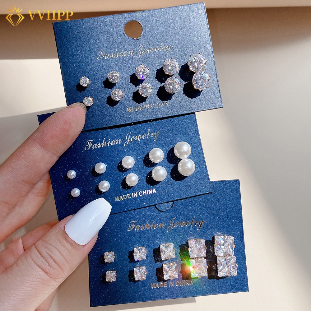 Set 15 Đôi Khuyên Tai Thời Trang Cho Nữ