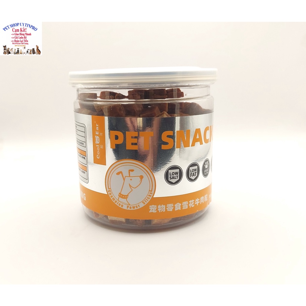 Bánh thưởng cho Chó dạng viên Pet Snacks Hộp 180g Thơm ngon, Giúp bổ sung dinh dưỡng, Vitamin, Tăng sức đề kháng